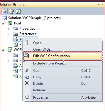 edit WCF configuration